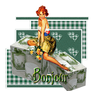 Gif bonjour femme